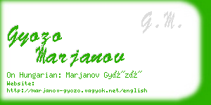 gyozo marjanov business card